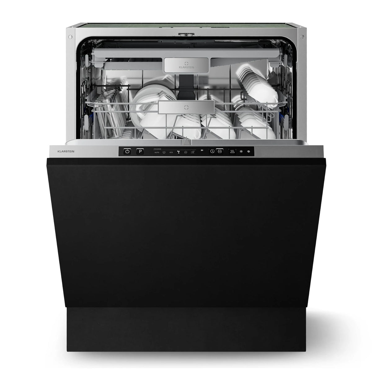Klarstein Velaire zmywarka do naczyń 45 cm – półzintegrowana, 10 miejsc, 9 programów, 42 dB, klasa energetyczna B, AquaStop, zabezpieczenie przed dziećmi, częściowo zintegrowana zmywarka
