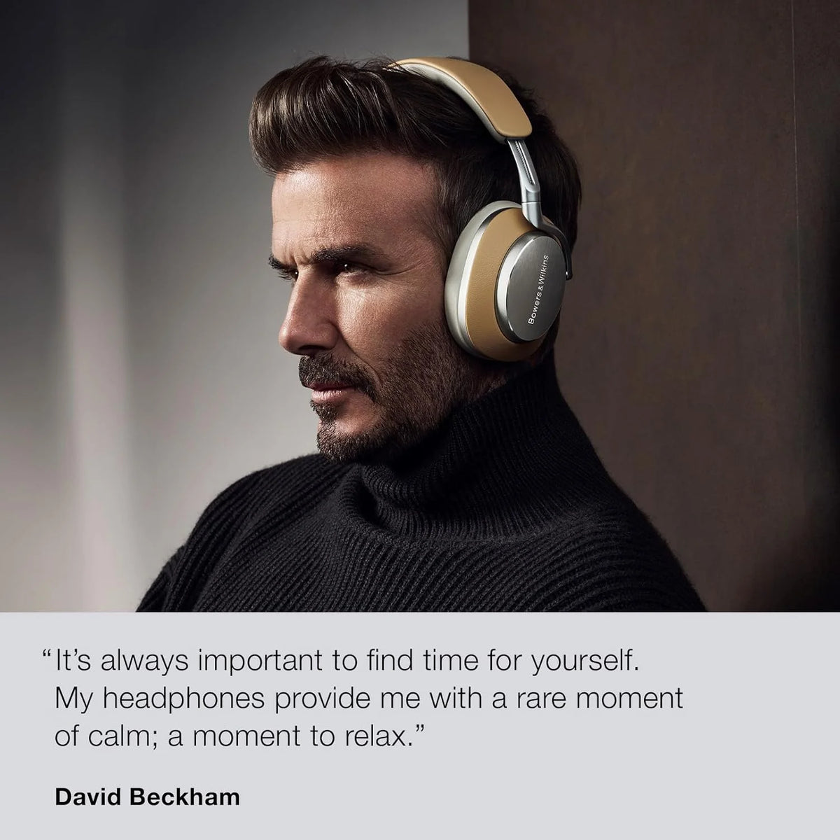 Bowers & Wilkins FP42978 PX8 bezprzewodowe słuchawki nauszne z Bluetooth i redukcją szumów, beżowe