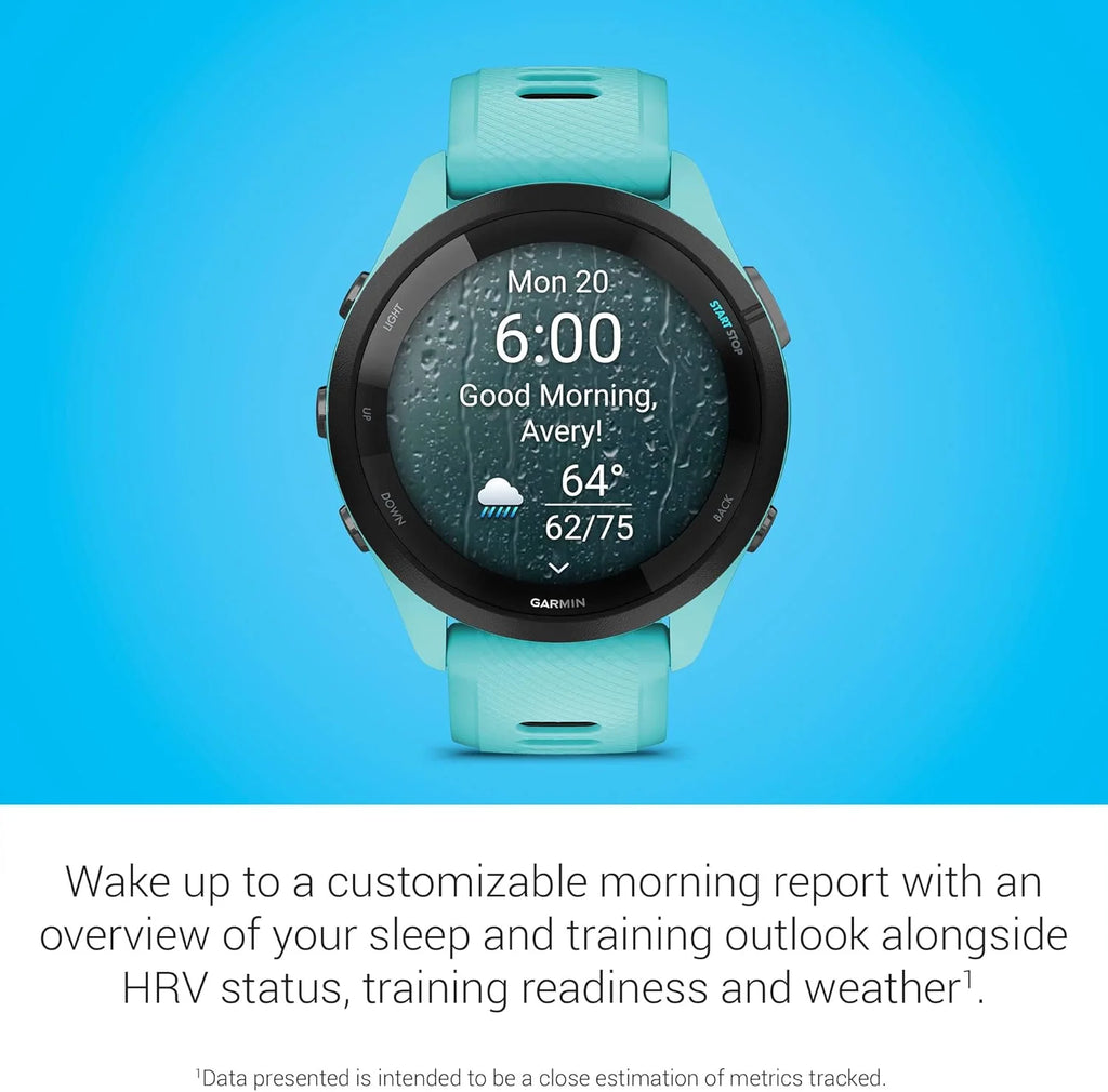 Garmin Forerunner 265 Smartwatch Do Biegania GPS 46mm, AMOLED, HRV Status, Do 13 Dni na Baterii, Czarny