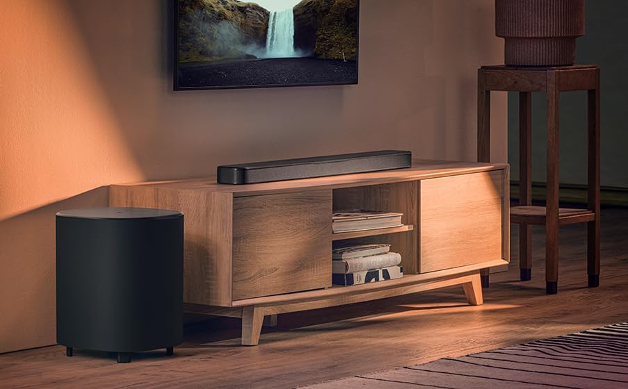 JBL Bar 1300 MK2 – 11.1.4-kanałowy soundbar Bluetooth do telewizora z odłączanymi głośnikami, 8-calowym subwooferem, Dolby Atmos i DTS:X, HDMI eARC, Wi-Fi, PureVoice 2.0 i MultiBeam 3.0, czarny