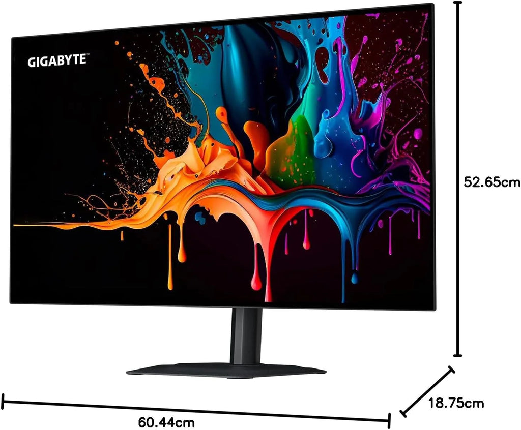 GIGABYTE MO27Q28G 27-calowy monitor gamingowy QHD OLED - 2560 x 1440, 280 Hz, 0,03 ms, 335 CD/m², wyświetlacz HDR True Black 500, HDMI 2.1, DisplayPort 1.4