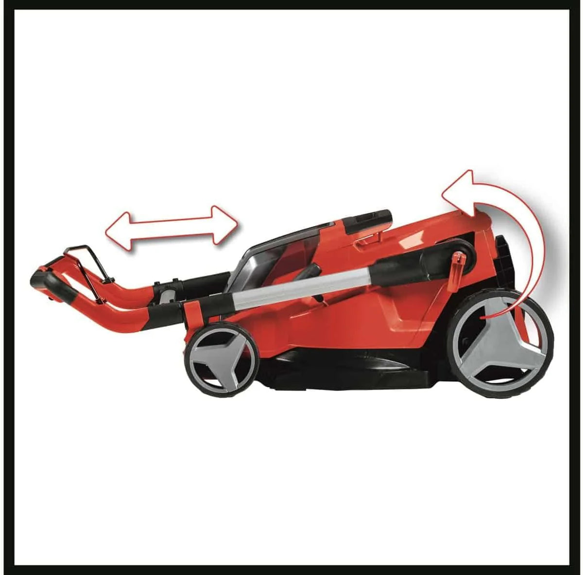Einhell Kosiarka akumulatorowa RASARRO 36/42 Power X-Change (36 V, szerokość cięcia 42 cm, do 550 m², szczotka do mulczowania, pojemność 50 l, akumulatory i ładowarka)