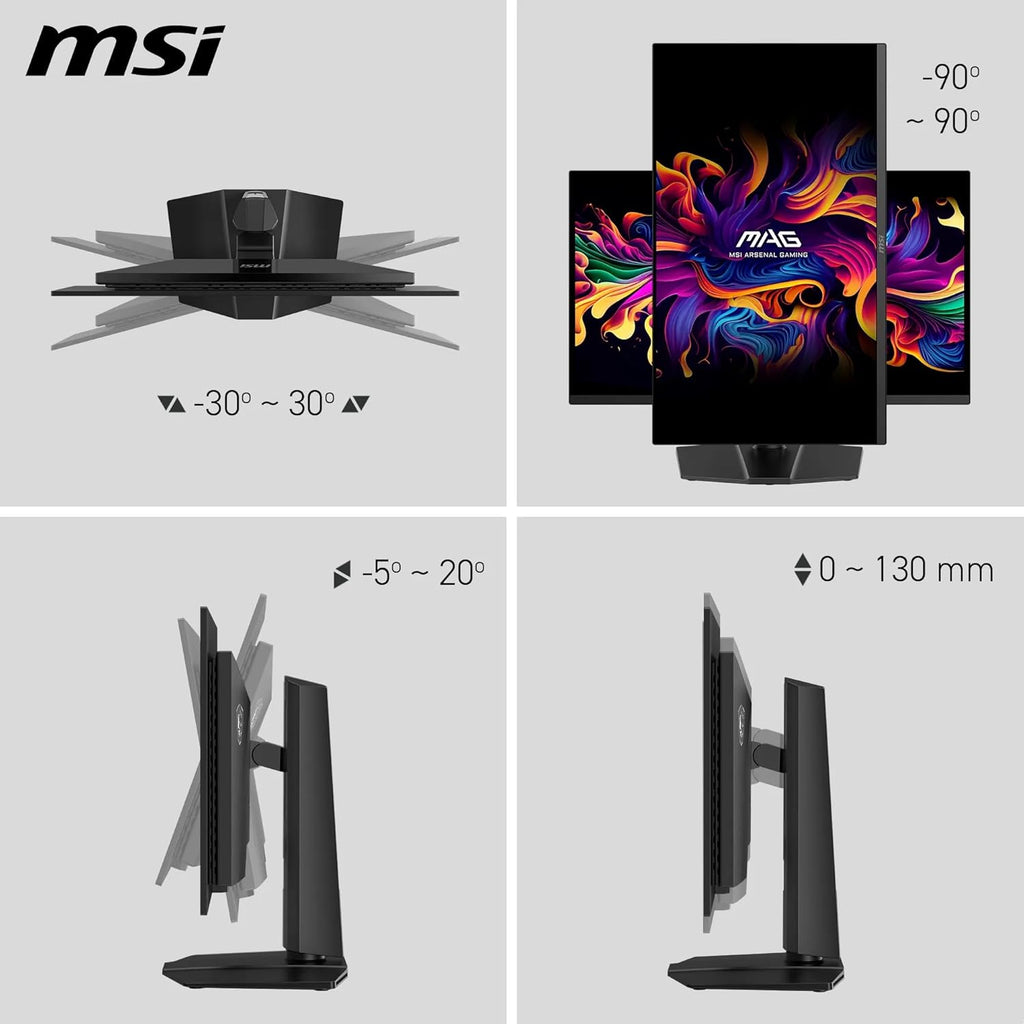 MSI MAG 273QP QD-OLED X24 Gaming Display 26,5 WQHD - Quantum Dot OLED Panel 2560 x 1440, 240Hz / 0,03ms, 99.1% DCI-P3, XXL) E≤2, DisplayHDR True Black 400 - DP 1.4a, HDMI 2.1.1