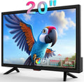 othoig 20-calowy telewizor, mały telewizor z płaskim ekranem kuchennym ze słuchawkami, portami HDMI, USB i VGA, kablem DV-12 V i zasilaczem sieciowym do użytku w sypialni i przyczepie kempingowej
