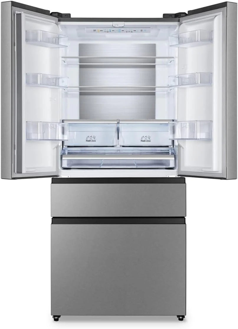 Hisense RF540N4SBI2 Francuska zamrażarka drzwiowa, NoFrostPlus, sprężarka inwerterowa, ConvertActive, CrispZone, 181,7 cm, część lodówki 302 l, część zamrażarki 178 l, 40 dB, 310