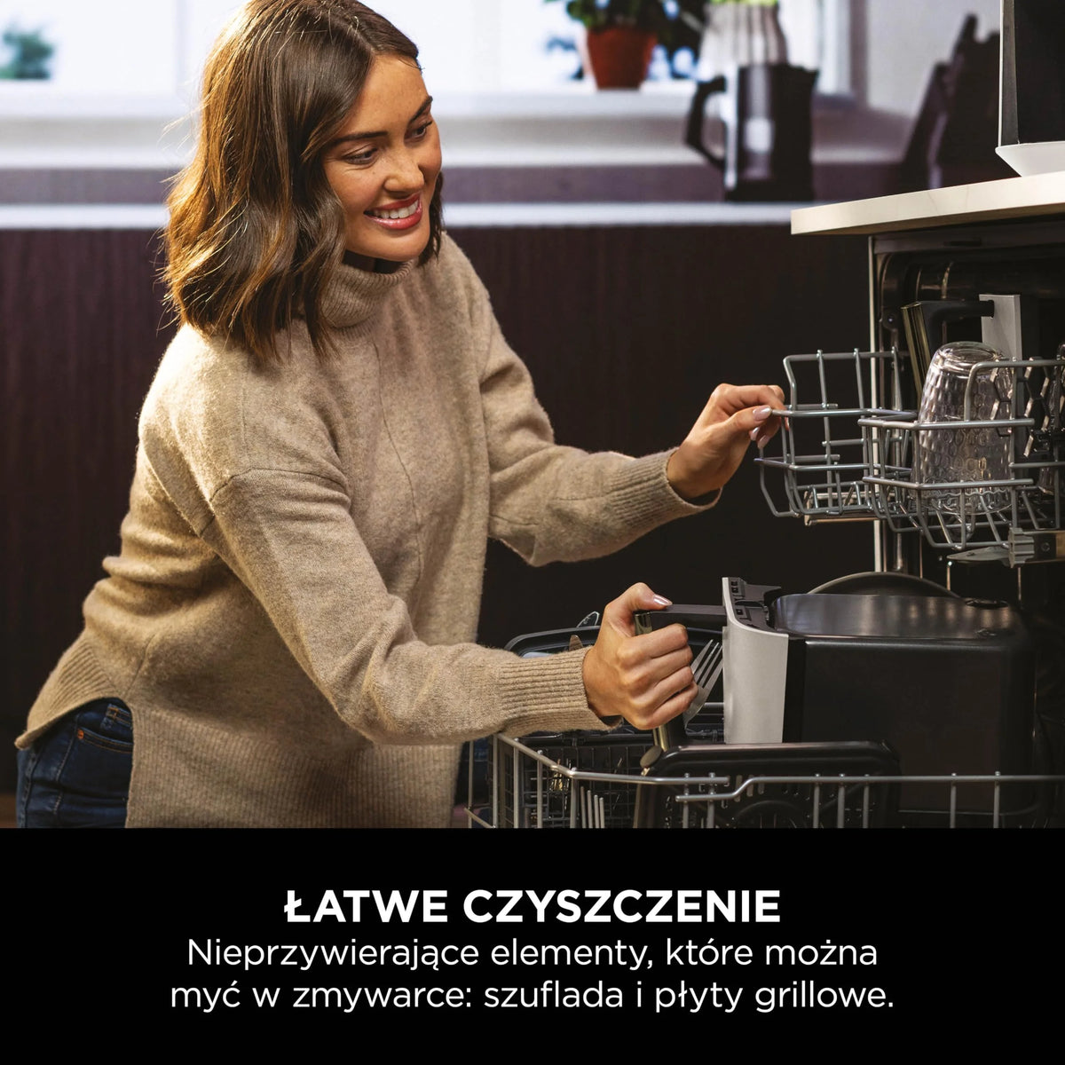 Ninja MAX Dwustrefowa frytkownica, 2 szuflady, 9,5 l, zero oleju, Air Fry, Max Crisp, Roast, Bake, Reheat, Dehydrate, nieprzywierające kosze do mycia w zmywarce, Złoty odcień kamienia, DZ400EUSTGD