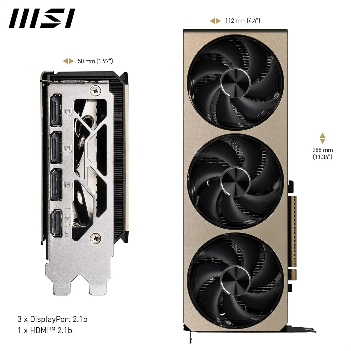 MSI NVIDIA GeForce RTX 5070 12G Inspire 3X OC Karta graficzna Gaming GDDR7 192 Bit, częstotliwość Boost do 2557 MHz, PCIe Gen 5, DLSS 4, DP 2.1 x 3, HDMI 2.1 x 1, SFF Ready