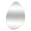 Lustro owalne z metalową ramą – Nowoczesny design