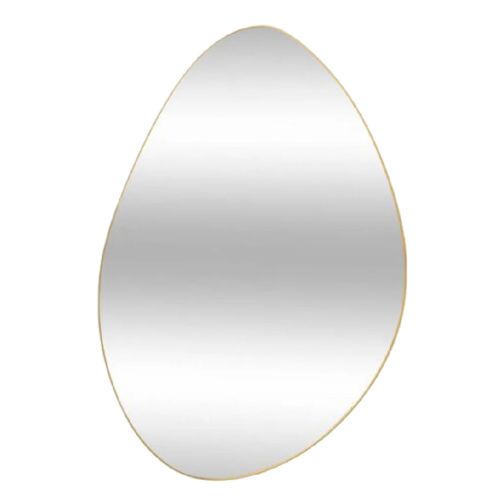 Lustro owalne z metalową ramą – Nowoczesny design