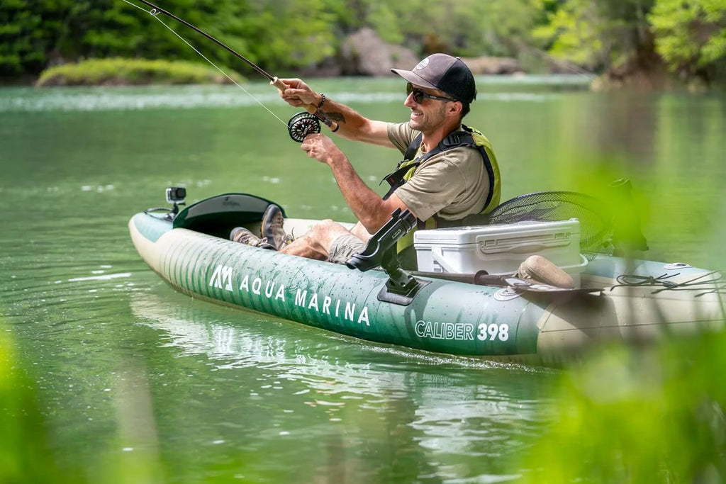 Aqua Marina CALIBER 398 Kajak Fusion, wędkarski, dla 1/2 osób, 398 cm, zielony