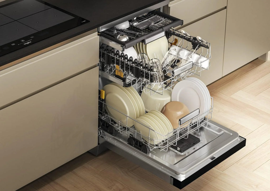 Whirlpool W7F HS51 X - Zmywarka, n 15 Koce, nierdzewna, 8 programów [Klasa energetyczna B]