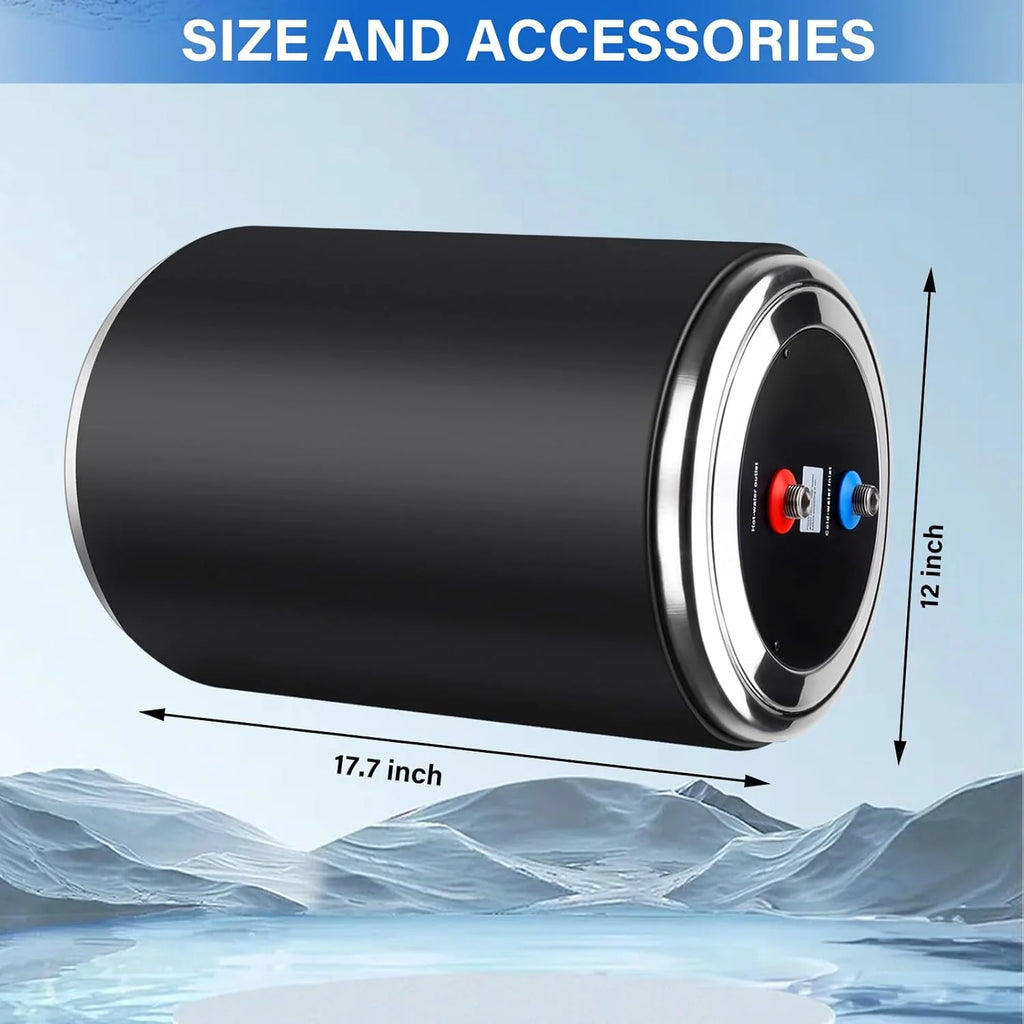 Podgrzewacz wody z podwójną mocą, 12 V DC 200 W/230 V AC 1500 W, 10 l, do przyczepy kempingowej, wtyczka brytyjska, 230 V, RV, podgrzewacz wody, natychmiastowy do kampera, do kampera z podwójnym