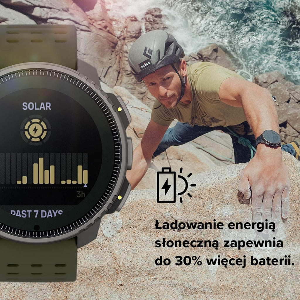 SUUNTO Vertical – Przygodowy zegarek GPS, monitor aktywności, dwupasmowy GNSS i mapy offline, obsługa ponad 95 dyscyplin sportowych, wskaźniki treningowe i analiza regeneracji.