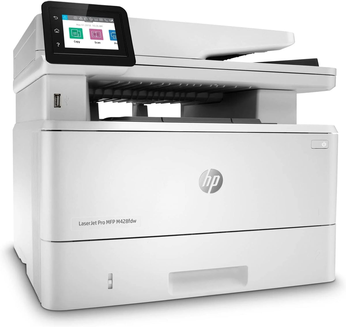 HP LaserJet Pro M428fdw wielofunkcyjna drukarka laserowa (drukarka, skaner, kopiarka, faks, WLAN, LAN, duplex, Airprint), biała, 4 w 1