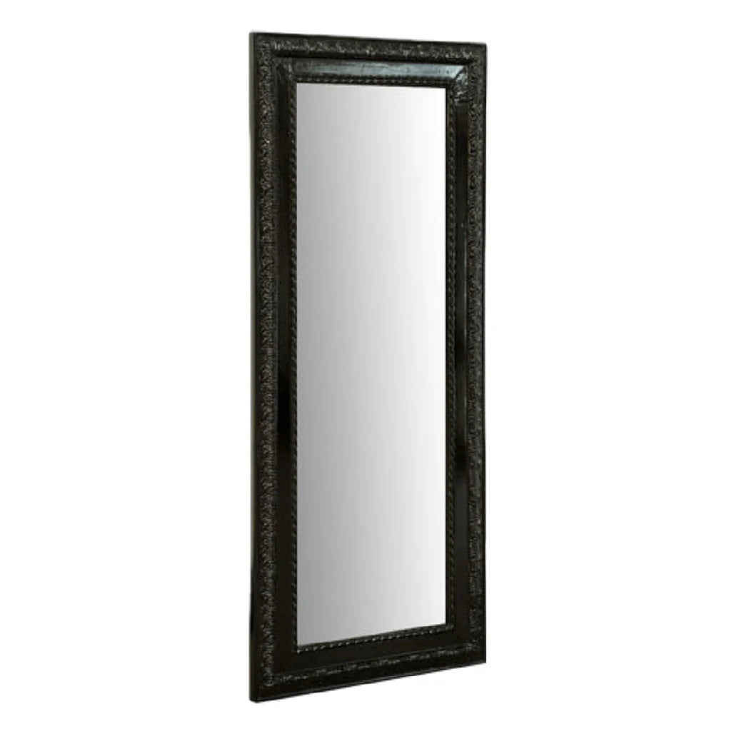 Eleganckie lustro w czarnej ramie - nowoczesny design do wnętrz
