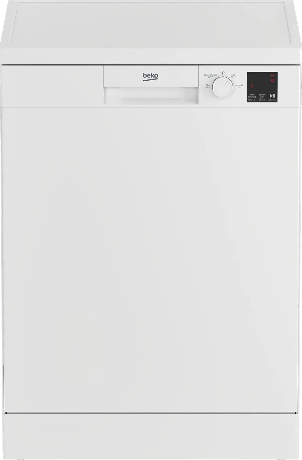 Beko DFN04321W b100 zmywarka wolnostojąca 60 cm, 13 nakryć wymiarowych, możliwość montażu pod wodą, do połowy załadunku, wybór czasu, program Clean &Shine, 4 programy, sejf wodny, biały