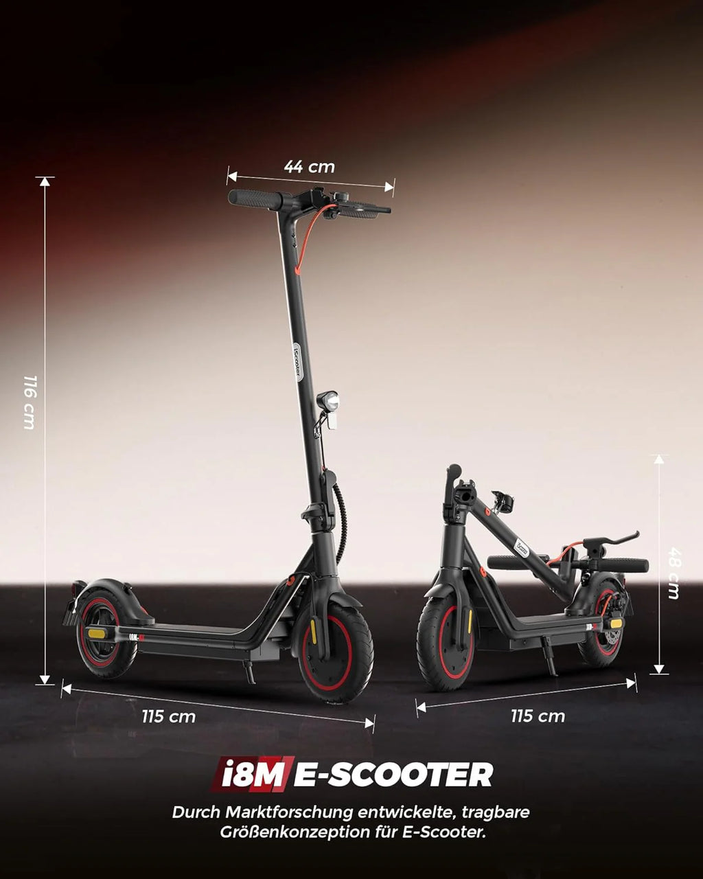 ABE skuter elektryczny z dopuszczeniem do ruchu drogowego dla dorosłych, silnik o mocy maks. 500 W, zasięg od 25 do 30 km, do poruszania się i odkrywania bez wysiłku, z aplikacją