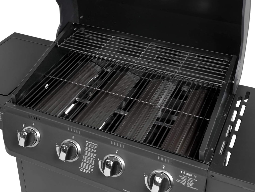 Grill gazowy COLUMBUS 4 + 1 palnik firmy El Fuego® BBQ BBQ grill na kółkach, grill gazowy Barbecue AY 563