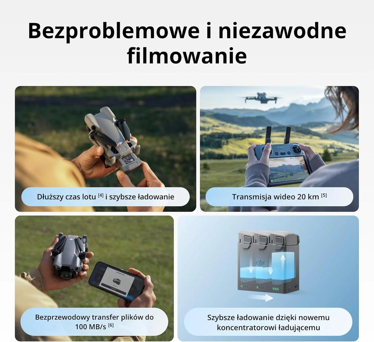 Zestaw z dronem DJI, Mini 5 Pro Fly More Combo, kamera CMOS 1, pilot zdalnego sterowania DJI RC2 + akcesoria.