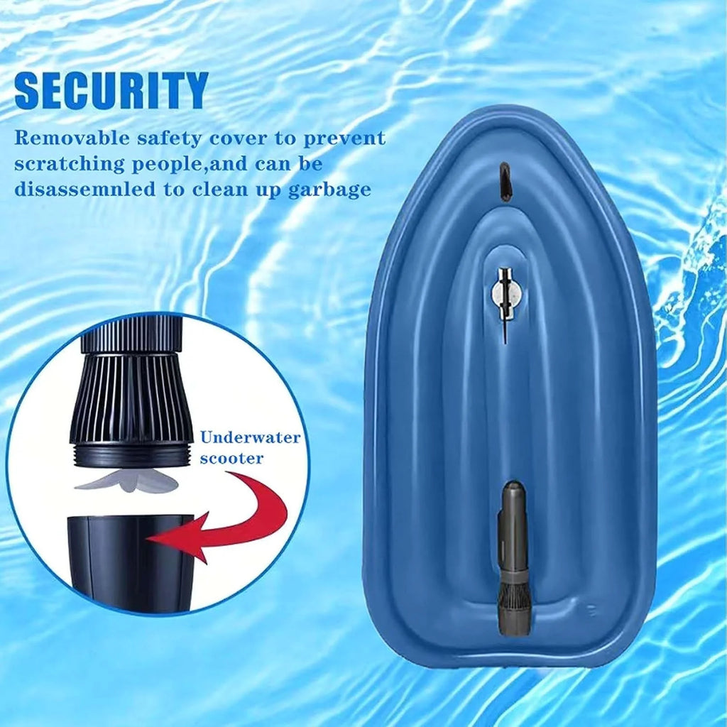 Elektryczny Podwodny Skuter Wodny, Ze Wspomaganiem Do Nurkowania Podwodnego, Nadmuchiwana MotoróWka Do Jazdy Rodzic-Dziecko 1-2 Osoby,Motorboat+500W16A