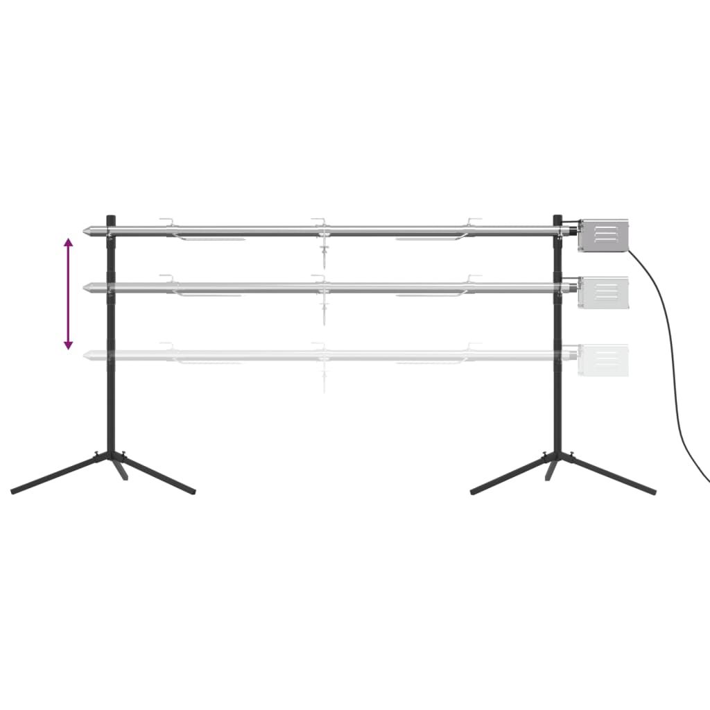 Automatyczny grill z silnikiem, stal nierdzewna, 150x46,5x82,5 cm, Vidaxl