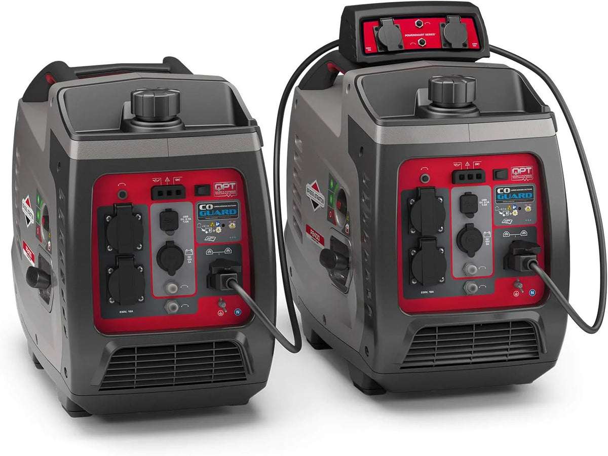 Briggs & Stratton 030800 Inwerterowy Generator Prądu z Serii Powersmart P2400 o Mocy 2400 W/1800 w Czystej Prądu, Bardzo Cichy i Lekki i Lekki, W