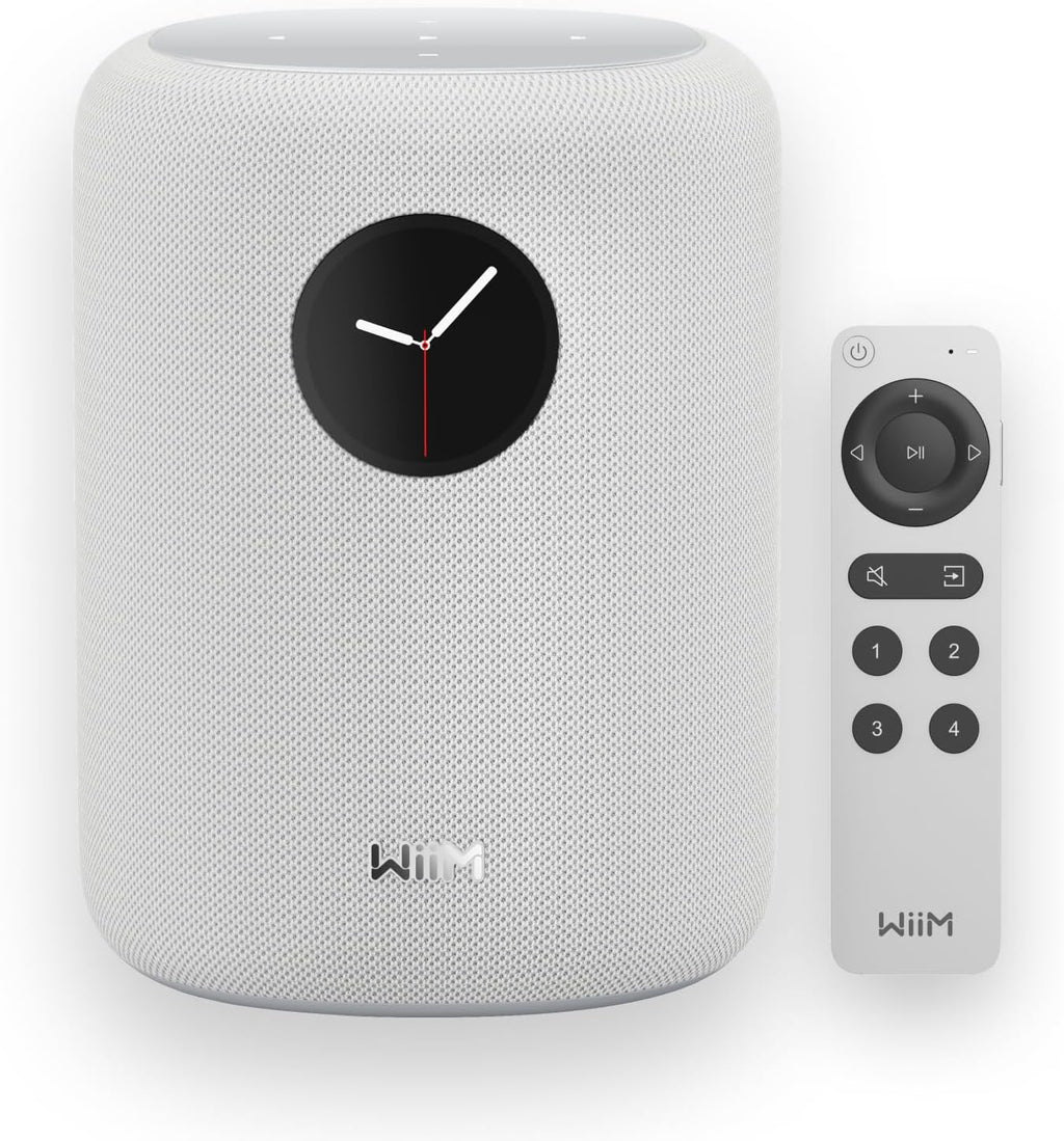 WiiM Sound inteligentny głośnik z ekranem 1,8″, Hi-Res 24-bit/192 kHz, AI RoomFit™, 100 W, Wi-Fi 6E/Bluetooth 5.3, multiroom i stereo, pilot w zestawie, Czarny