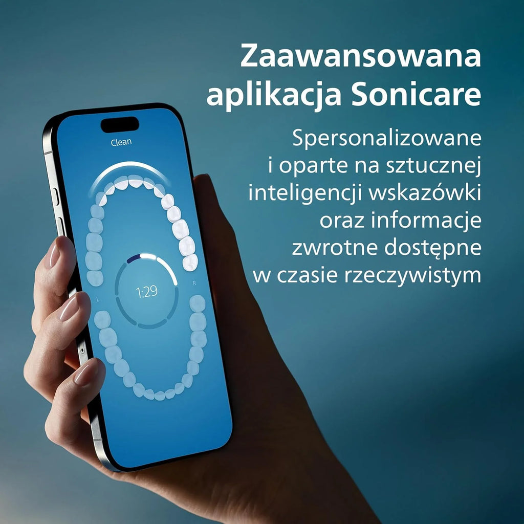Philips Sonicare DiamondClean 9900 Prestige Elektryczna szczoteczka do zębów z technologią SenseIQ i aplikacją, 5 trybów szczotkowania, etui podróżne do ładowania, kolor ciemnogranatowy, HX9992/45