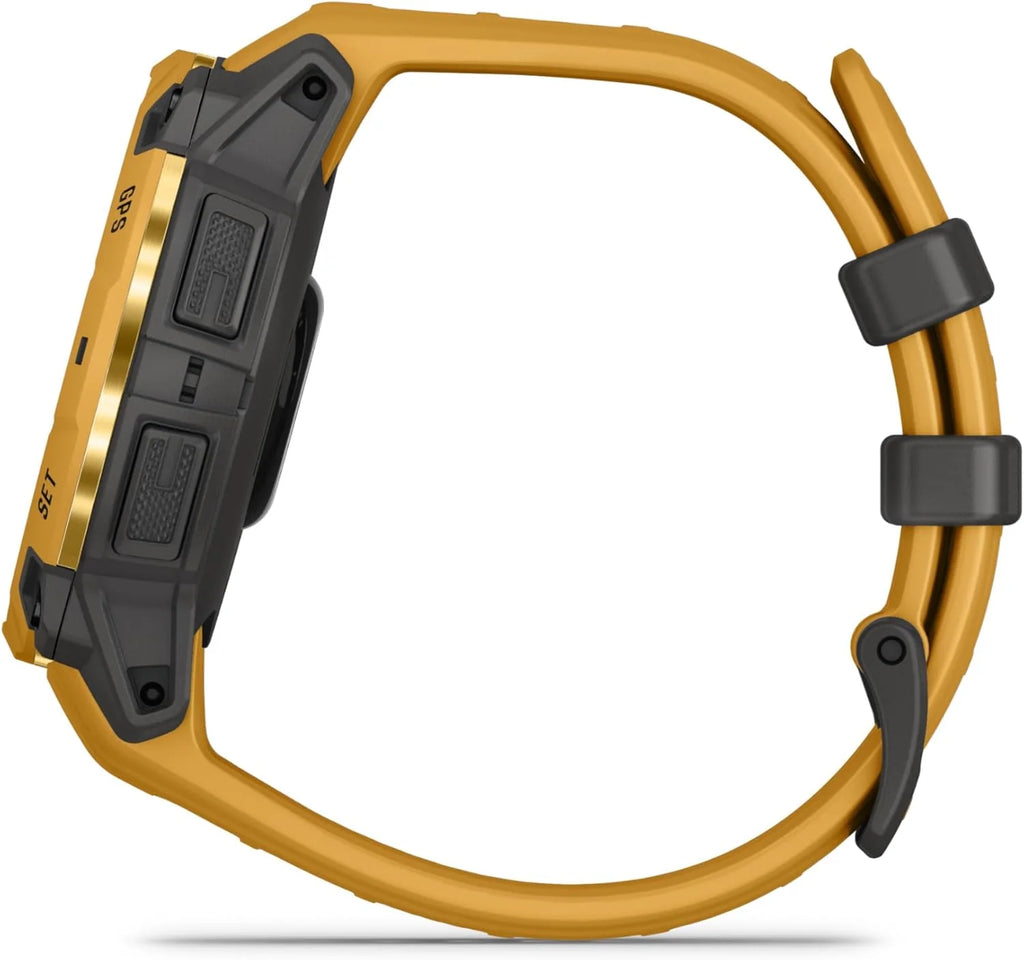 Garmin Instinct 3 SOLAR Wytrzymały Smartwatch GPS, 45 mm, Wbudowane Aplikacje Sportowe i Zdrowotne, Latarka LED, 10ATM, Sunburst
