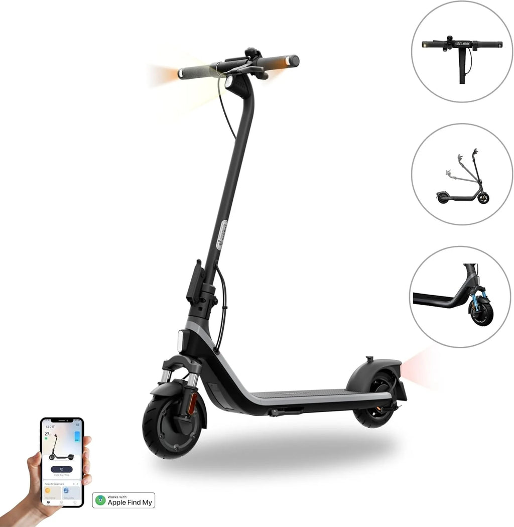 Segway-Ninebot E2 D II – E hulajnoga z dopuszczeniem do ruchu drogowego, z zawieszeniem i kierunkowskazem, moc 20 km/h, moc 450 W, zasięg 25 km, nośność 90 kg, hulajnoga elektryczna dla dorosłych,