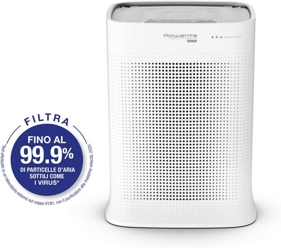 Rowenta PU6180 Intense Pure Air Home oczyszczacz powietrza | filtr HEPA | filtruje formaldehyd | CADR 360 m3/h | aplikacja czystego powietrza | 4 tryby automatyczne | mniej niż 32 dB (A) | wykończenie