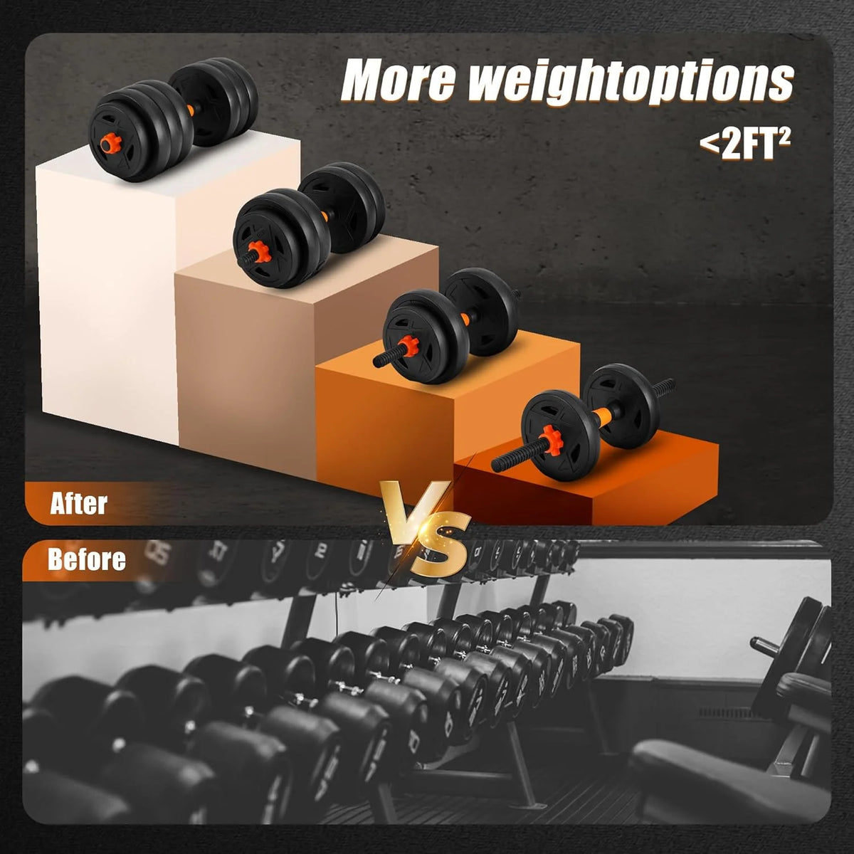 Regulowany zestaw hantli, zestaw hantli 20/30/50/31.8 kg ze złączem, zestaw hantli 4 w 1, używany jako sztanga, kettlebell, stojak push-up, ćwiczenia fitness do domowej siłowni odpowiednie dla