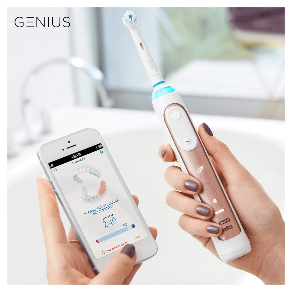 Oral-B 4210201182917 Genius 9900 elektryczna szczoteczka do zębów z 2 końcówkami, powered by braun