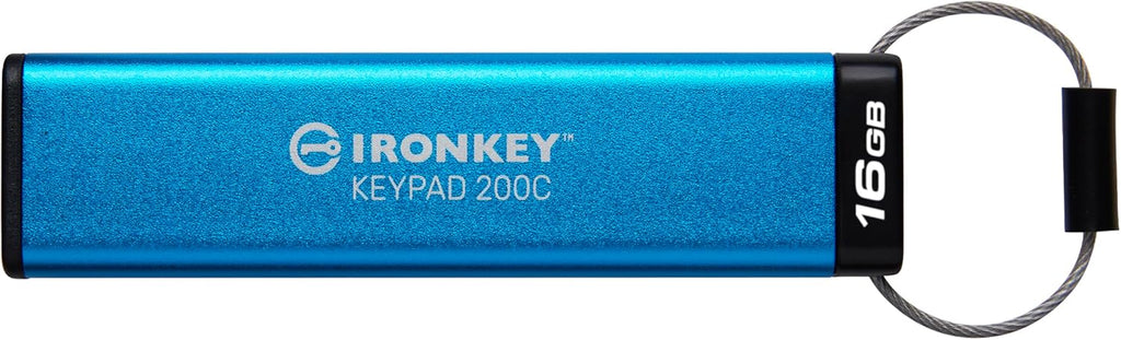 Kingston Klawiatura IronKey 200 typu A szyfrowana sprzętowo pamięć flash USB FIPS 140-3 poziom 3 (w toku) z 256-bitowym szyfrowaniem sprzętowym XTS-AES - IKKP200/512GB