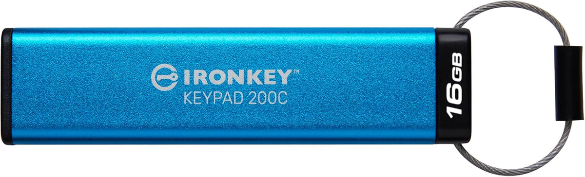 Kingston Klawiatura IronKey 200 typu A szyfrowana sprzętowo pamięć flash USB FIPS 140-3 poziom 3 (w toku) z 256-bitowym szyfrowaniem sprzętowym XTS-AES - IKKP200/512GB