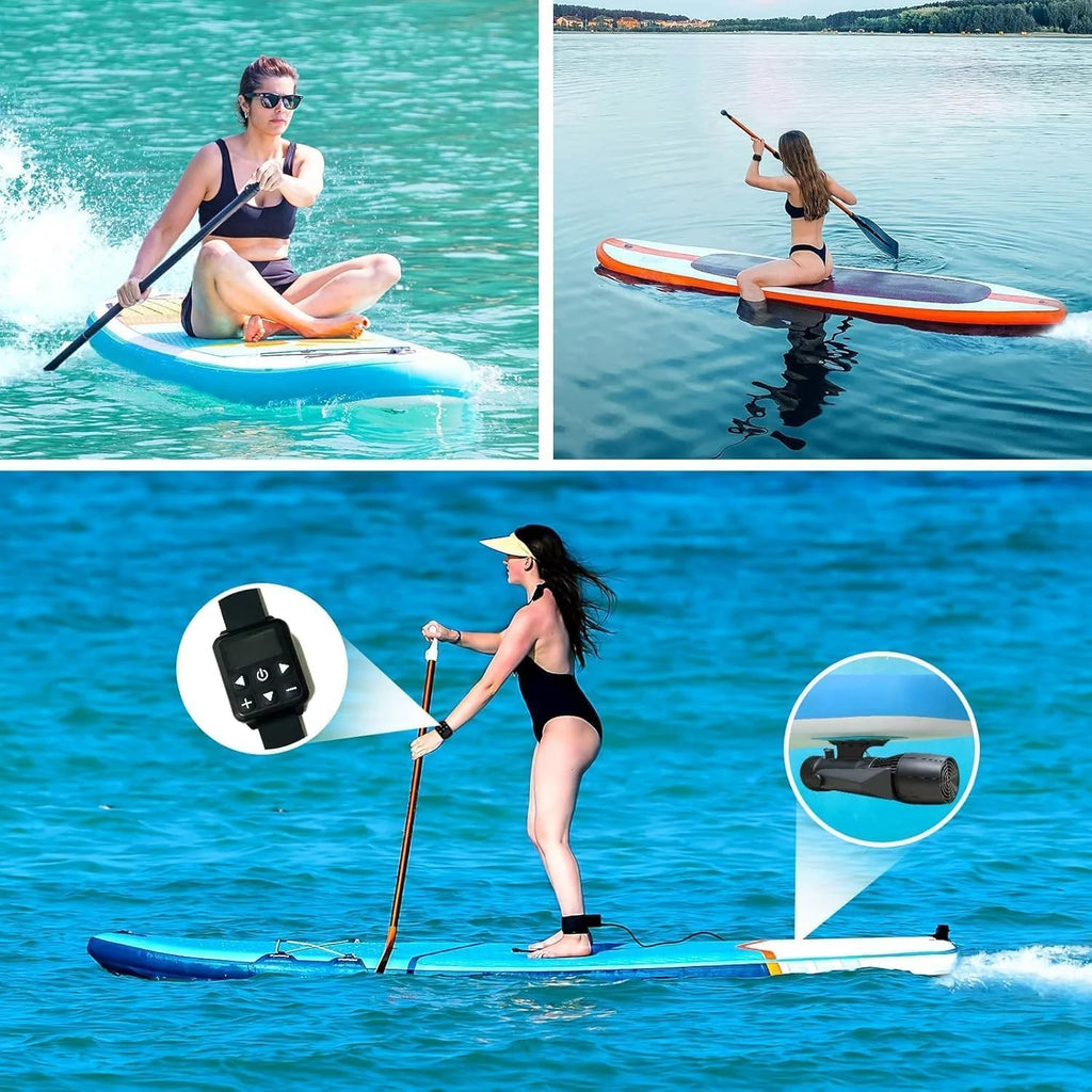 Skuter podwodny, 900 W, wymienny akumulator 16 Ah, 2,8 m/s, napęd elektryczny do deski SUP, surfingowej i kajaka, wodoodporny do 30 m, wielofunkcyjny sprzęt do snorkelingu/nurkowania