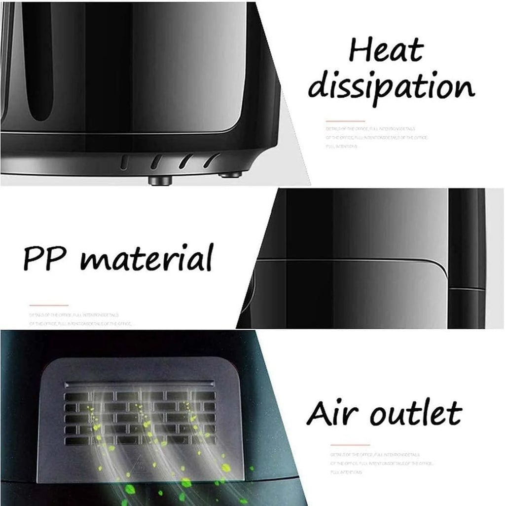 XINGYU Frytkownica na gorące powietrze, 1200 W, elektryczna frytkownica na gorące powietrze, z regulacją temperatury, 30-minutowy timer, Fast Oven Oilless Cooker, nieprzywierająca