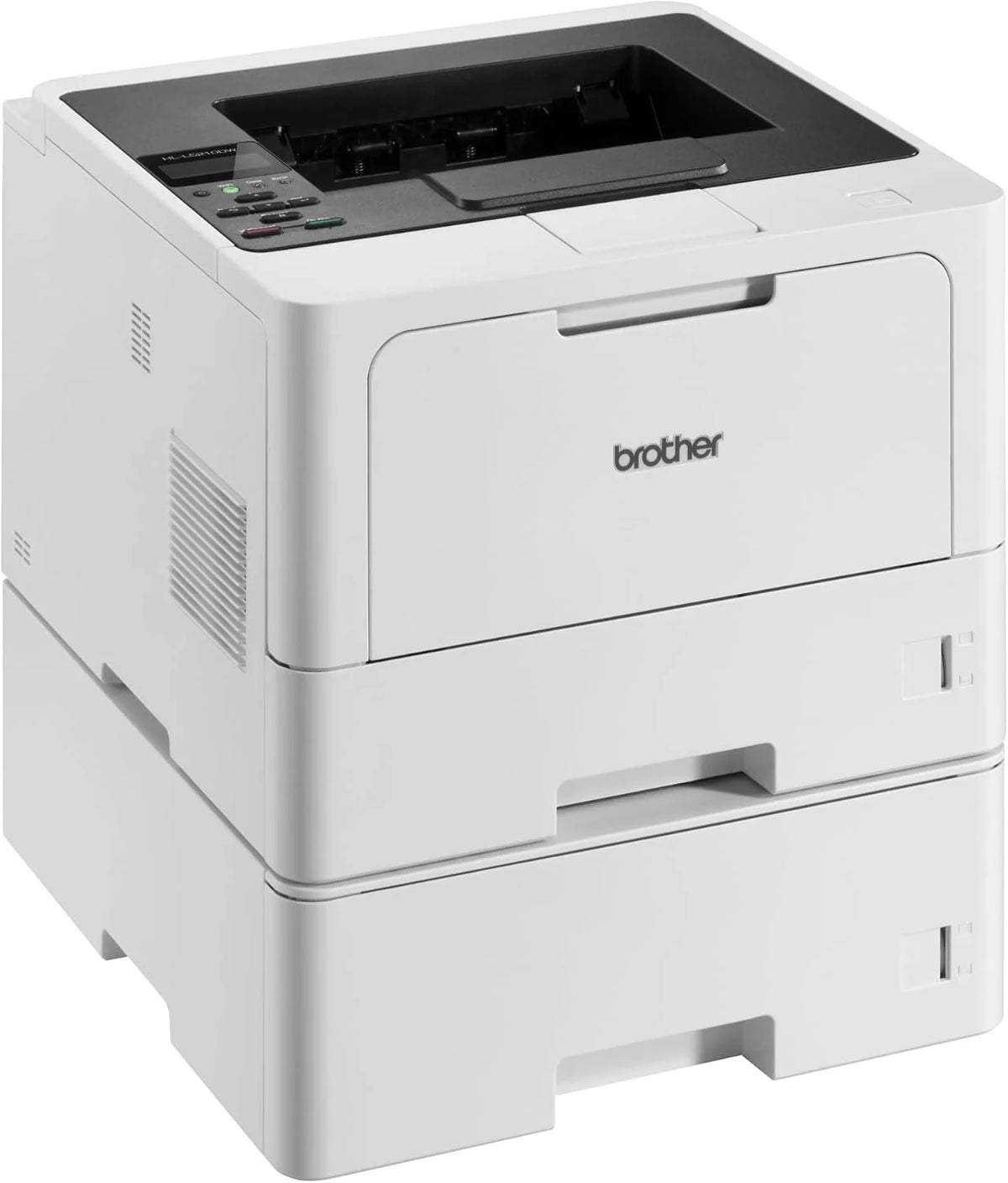 Brother HL-L5210DWT drukarka laserowa czarno-biała (A4, 48 stron/min., 1200 x 1200 DPI, LAN, WLAN, dupleks, kaseta papierowa 250 + 520 arkuszy), biała/szara