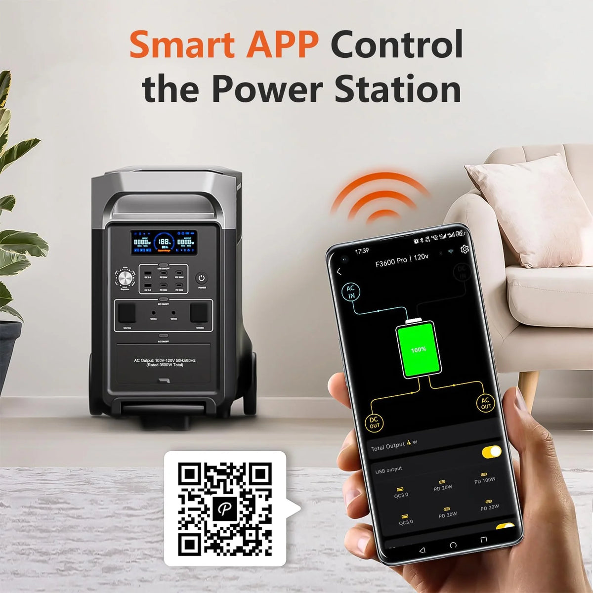 FOSSiBOT-Polska F3600 Pro przenośna Stacja zasilania, 3600W 3840Wh Power station, VAT Na Zewnątrz i Awaryjnego Zasilania 5-letnia gwarancja
