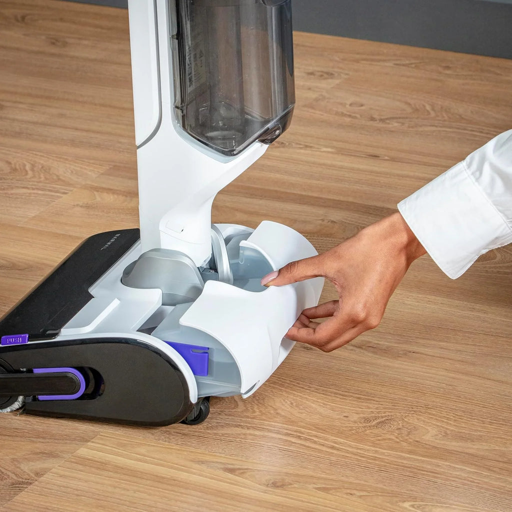 Rowenta X-Clean 10, bezprzewodowy elektryczny mop z technologią mop na mokro i suchy, samoczyszczący i automatyczny, technologia Dual Edge, duży zasięg i wyświetlacz LED, w zestawie dodatkowy filtr