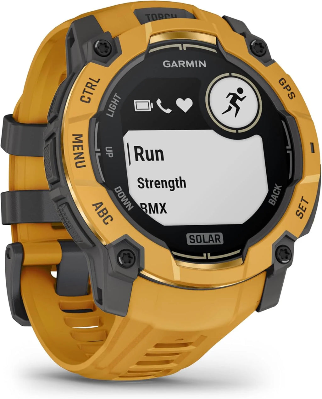 Garmin Instinct 3 SOLAR Wytrzymały Smartwatch GPS, 45 mm, Wbudowane Aplikacje Sportowe i Zdrowotne, Latarka LED, 10ATM, Sunburst