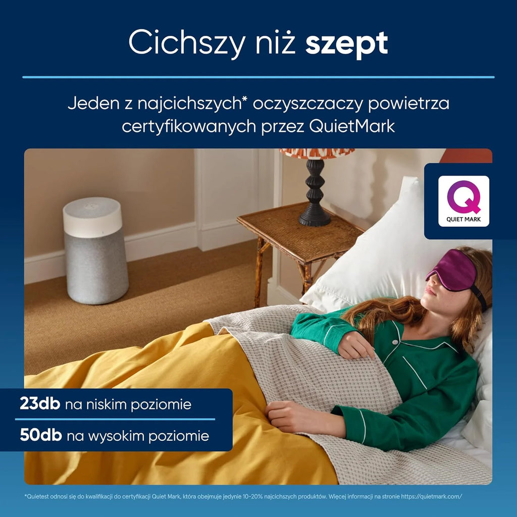 BLUEAIR Oczyszczacz Powietrza Blue Pure 3450i Max do Dużych Pomieszczeń - Filtracja Bakterii, Alergenów, Wirusów, Sierści Zwierząt i Dymu