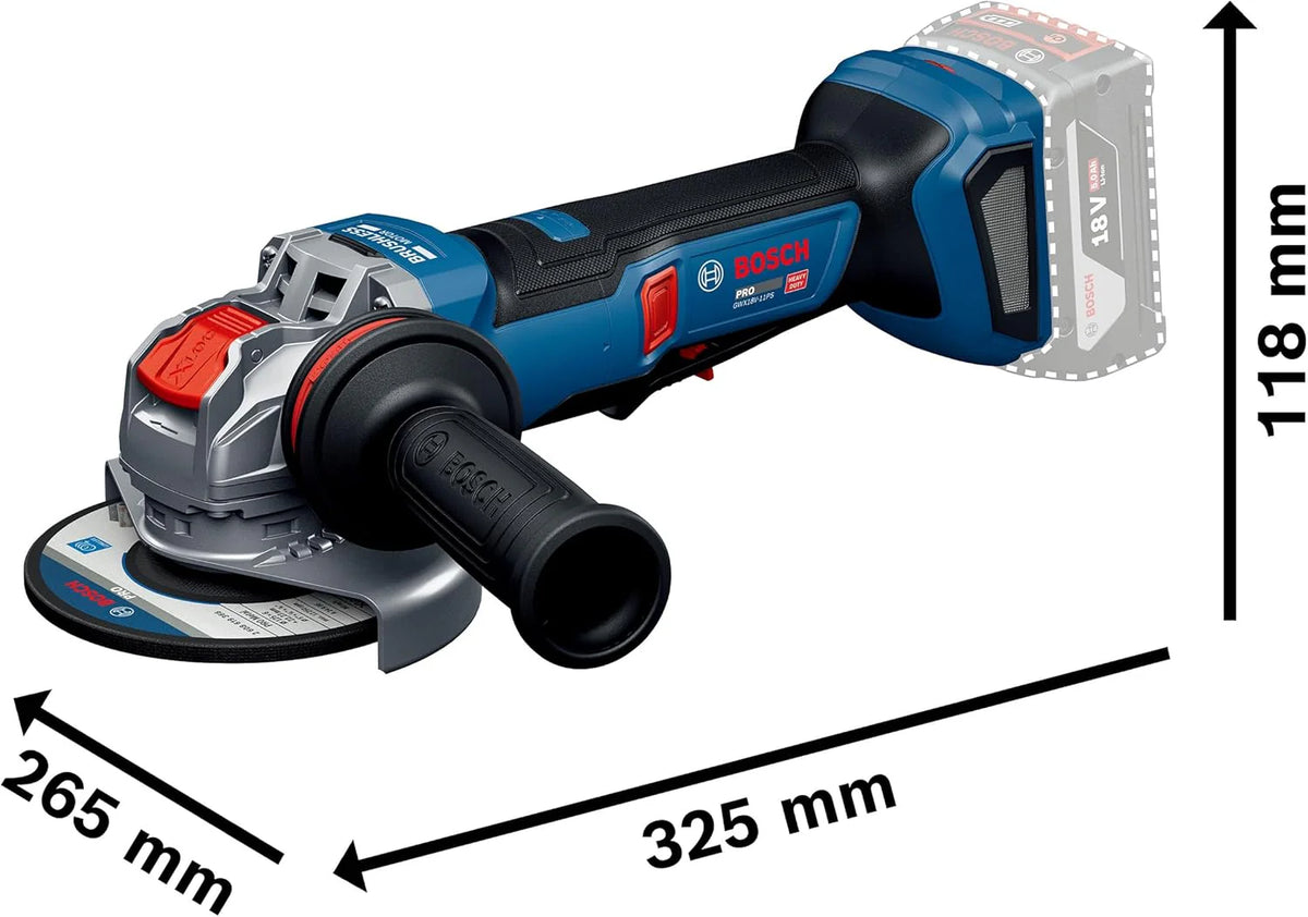Bosch PRO 18V System Akumulatorowa szlifierka kątowa GWX18V-11PS (walizka L-BOXX)