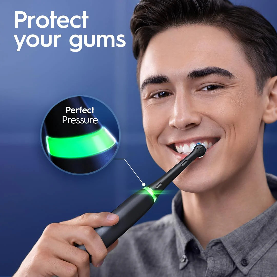 Oral-B iO Series 6 Elektryczna szczoteczka do zębów z widocznym czujnikiem ciśnienia, ochrona dziąseł, 2-minutowy timer, 5 ustawień czyszczenia, 1 główka szczoteczki do zębów: