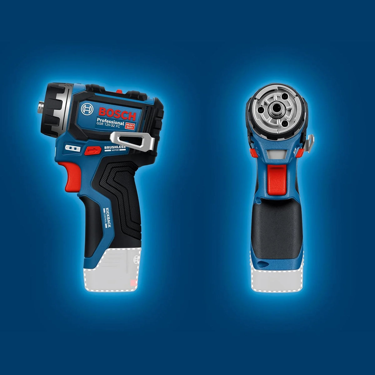 Bosch PRO Wiertarka akumulatorowa 18 V GSR12V-32FC (z 2,0 Ah, GAL 12V-20, GFA 12-M, GFA 12-X, GFA 12-E, GFA 12-W, L-BOXX)