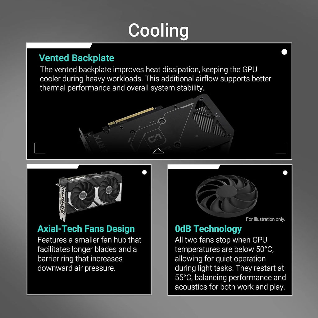 ASUS Dual -RTX5060TI-O16G NVIDIA GeForce RTX 5060 Ti 16 GB GDDR7
