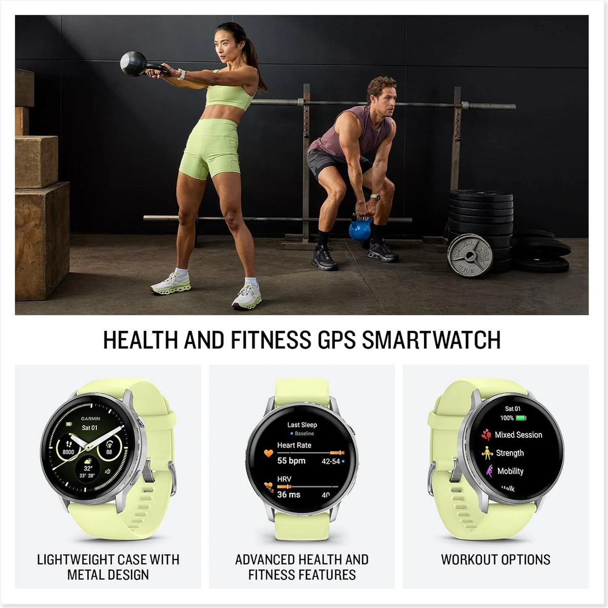 Garmin Venu 4 Premium Smartwatch GPS 41mm, AMOLED, Latarka LED, Slate Black/Black