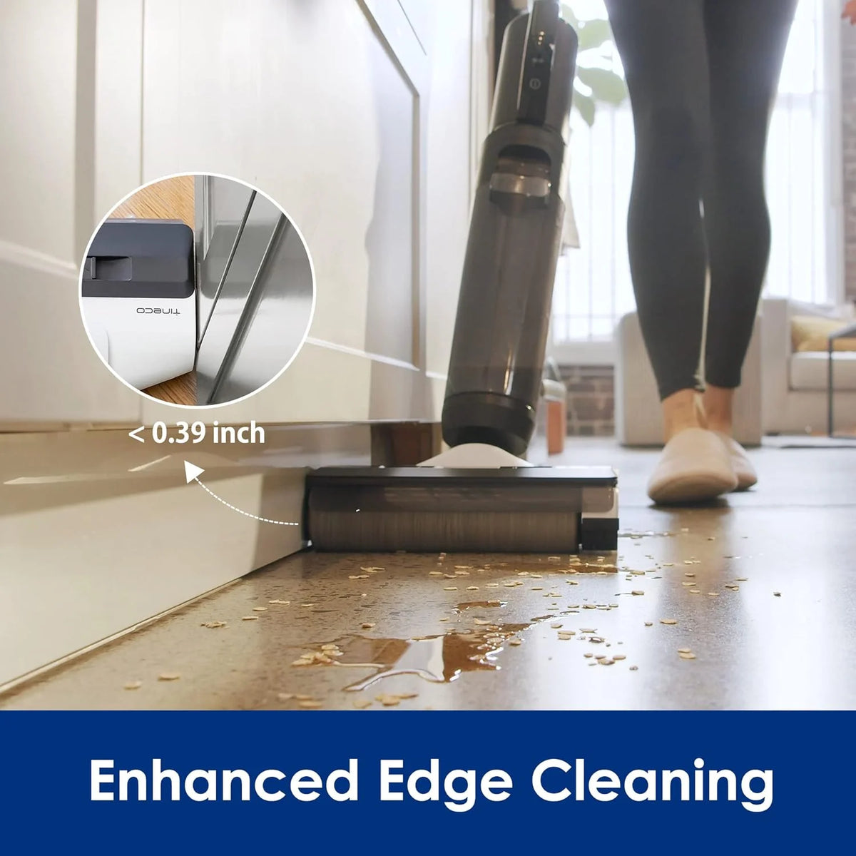 Tineco FLOOR ONE S5 Inteligentny bezprzewodowy odkurzacz na mokro i na sucho i mop do twardych podłóg, cyfrowy wyświetlacz, długi czas pracy, doskonały do lepkiego bałaganu i sierści zwierząt