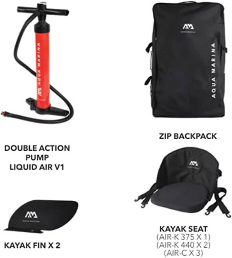 Aquamarina Unisex Tomahawk Kajak, Wielokolorowy, 2-Osobowy