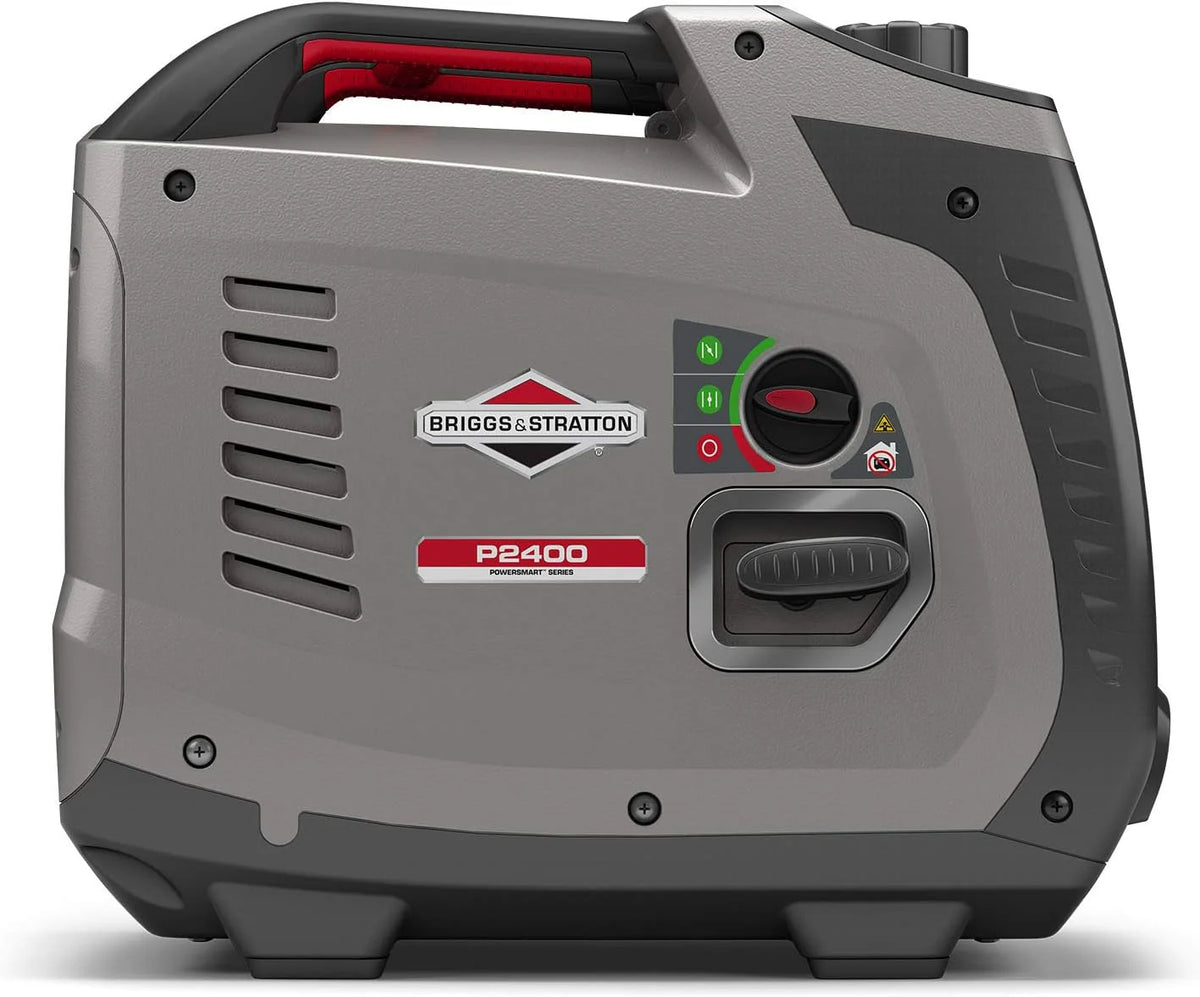 Briggs & Stratton 030800 Inwerterowy Generator Prądu z Serii Powersmart P2400 o Mocy 2400 W/1800 w Czystej Prądu, Bardzo Cichy i Lekki i Lekki, W